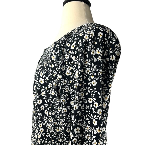 Cottage Core, Parisian Grandma J.Jill Flowers, Button Front Dress , Women's XL - Picture 2 of 15